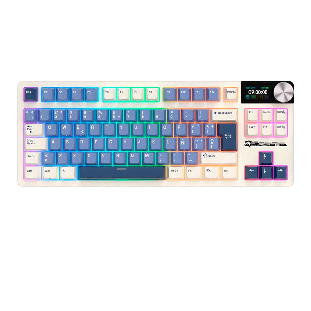 Teclado Royal Kludge Rk S85 Wireless Horizon Blue Sw Cloud