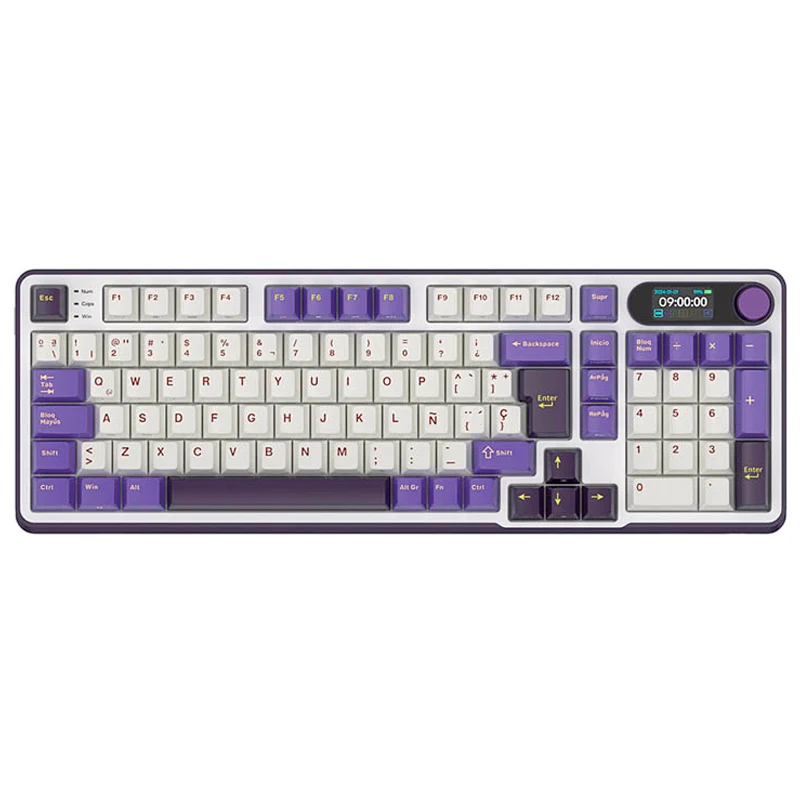 Teclado Royal Kludge Rk S98 Wireless Blackberry Sw Beige