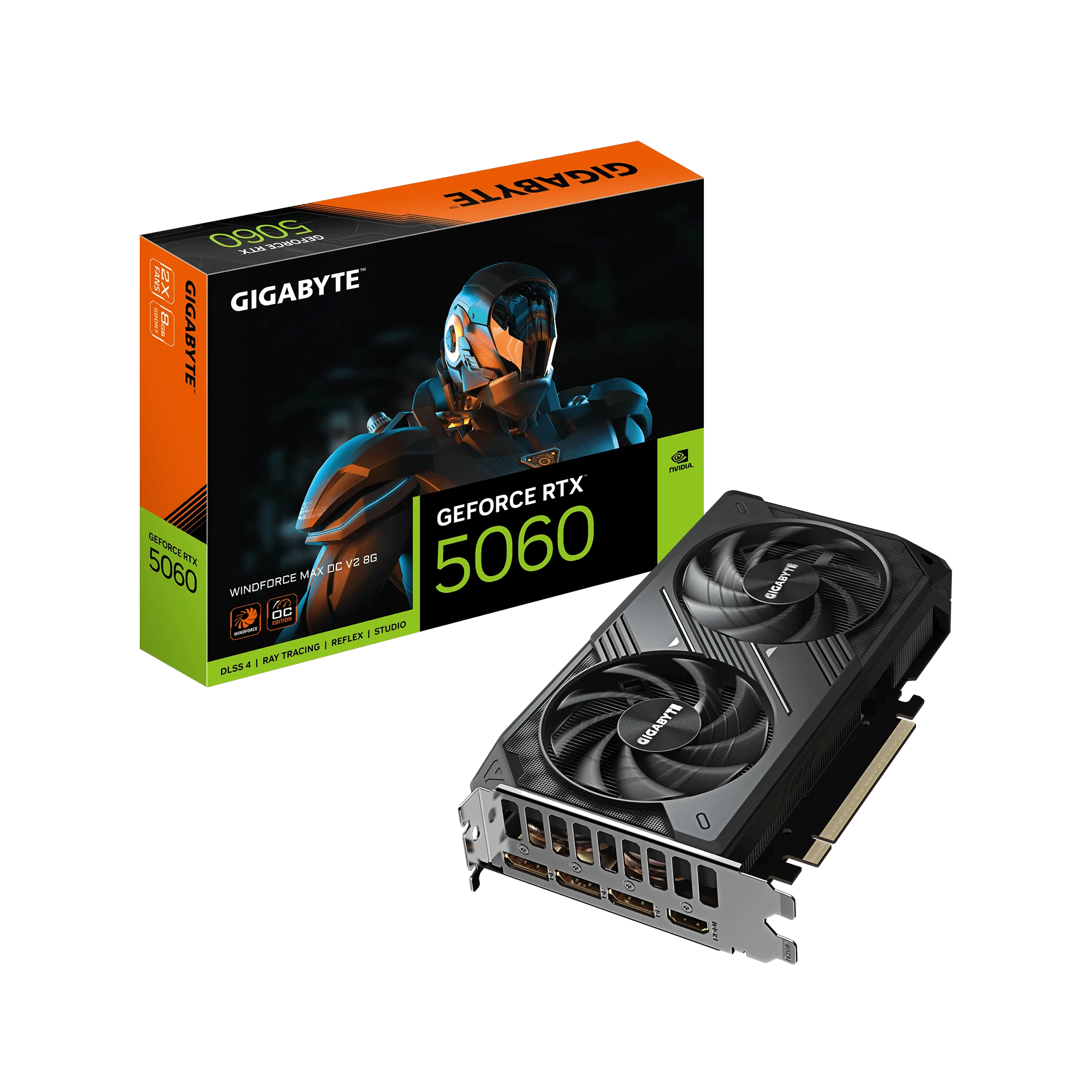 PLACA DE VIDEO GIGABYTE NVIDIA GEFORCE RTX 5060 WINDFORCE MAX OC V2 8G