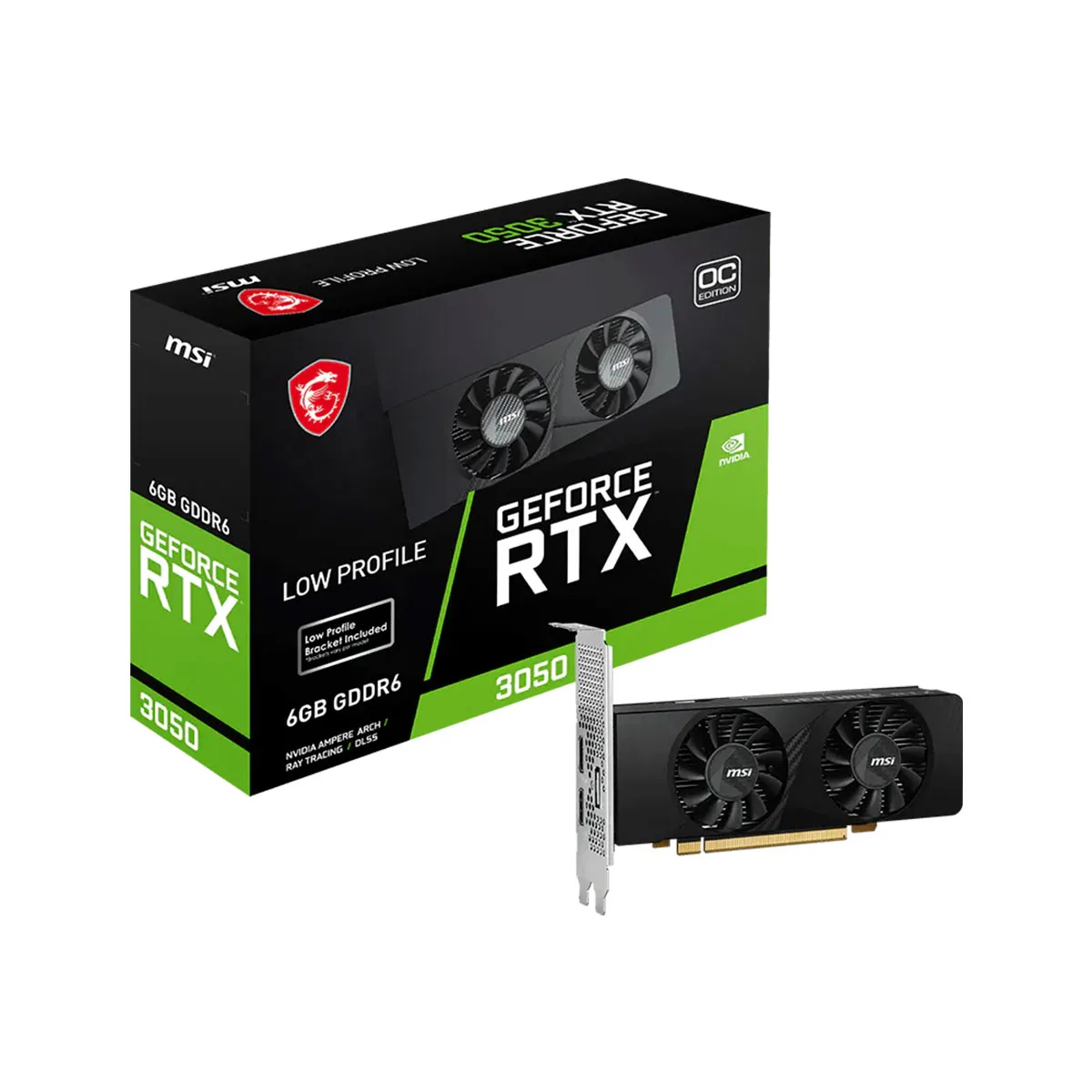 PLACA DE VIDEO MSI NVIDIA GEFORCE RTX 3050 LP 6G OC