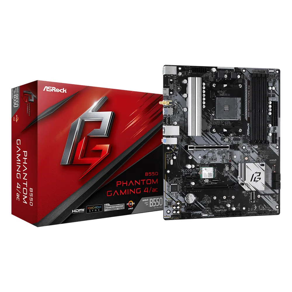 MOTHER B550 PHANTOM GAMING 4-AC WIFI ASROCK AM4