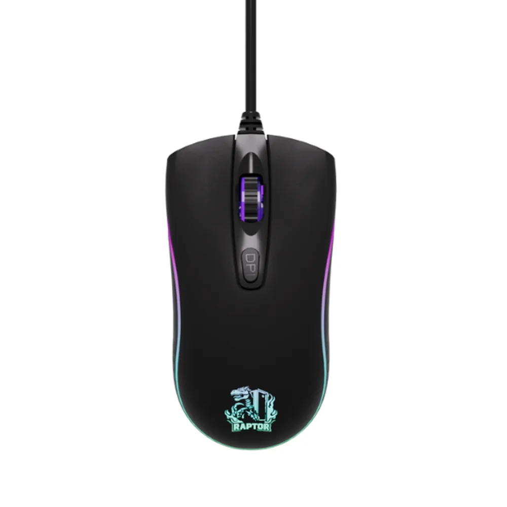 MOUSE RAPTOR STORM GRIP 3600DPI 4 BOTONES 7 COLORES