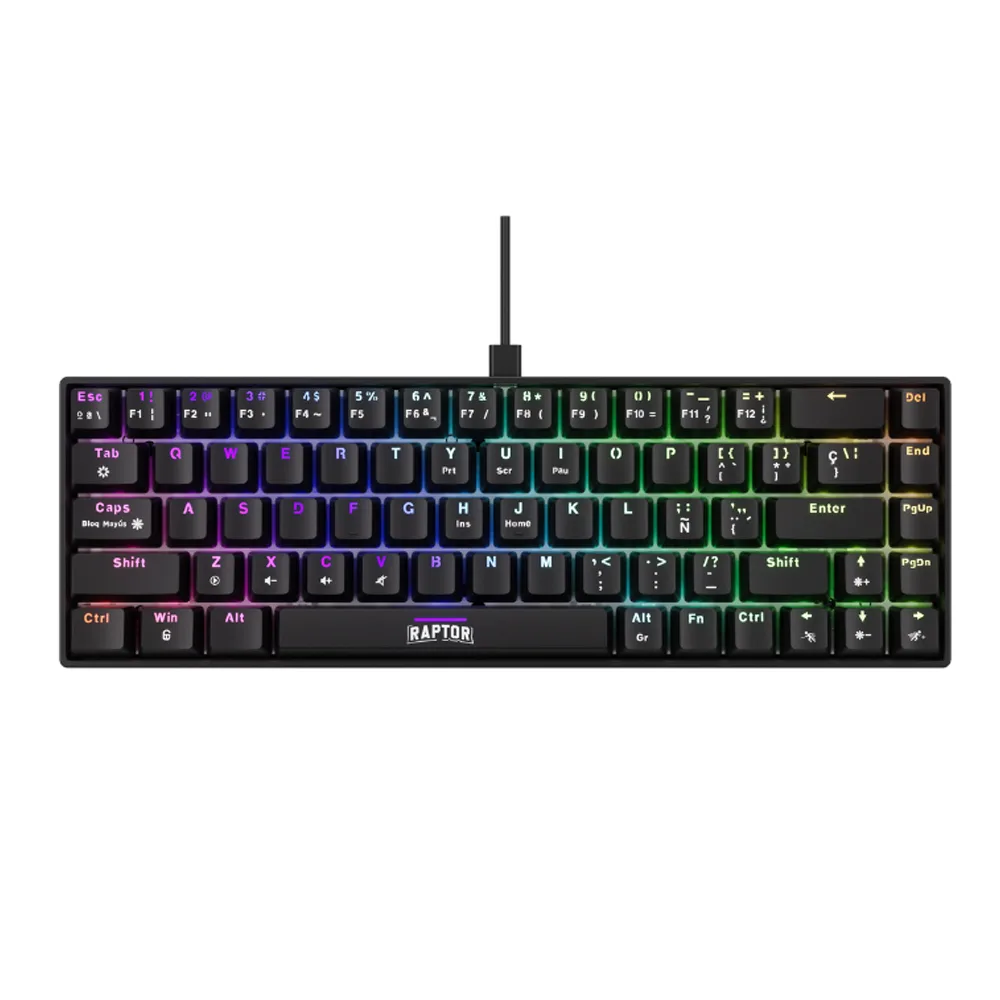 Teclado Raptor Fireclaw M68 Mecanico Retroiluminado Switch Red Outemu (7374) — foto 9