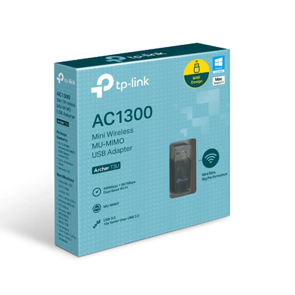 Placa Wifi Archer Ac1300 Dual Band Usb Tp-link