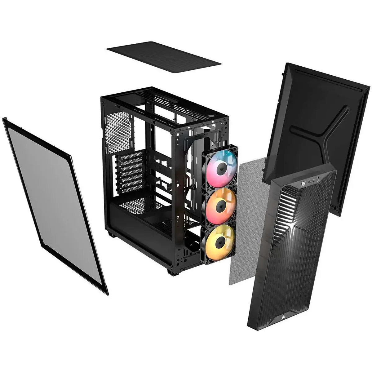 Gabinete 3200d Rs Argb Smoke Tg Corsair