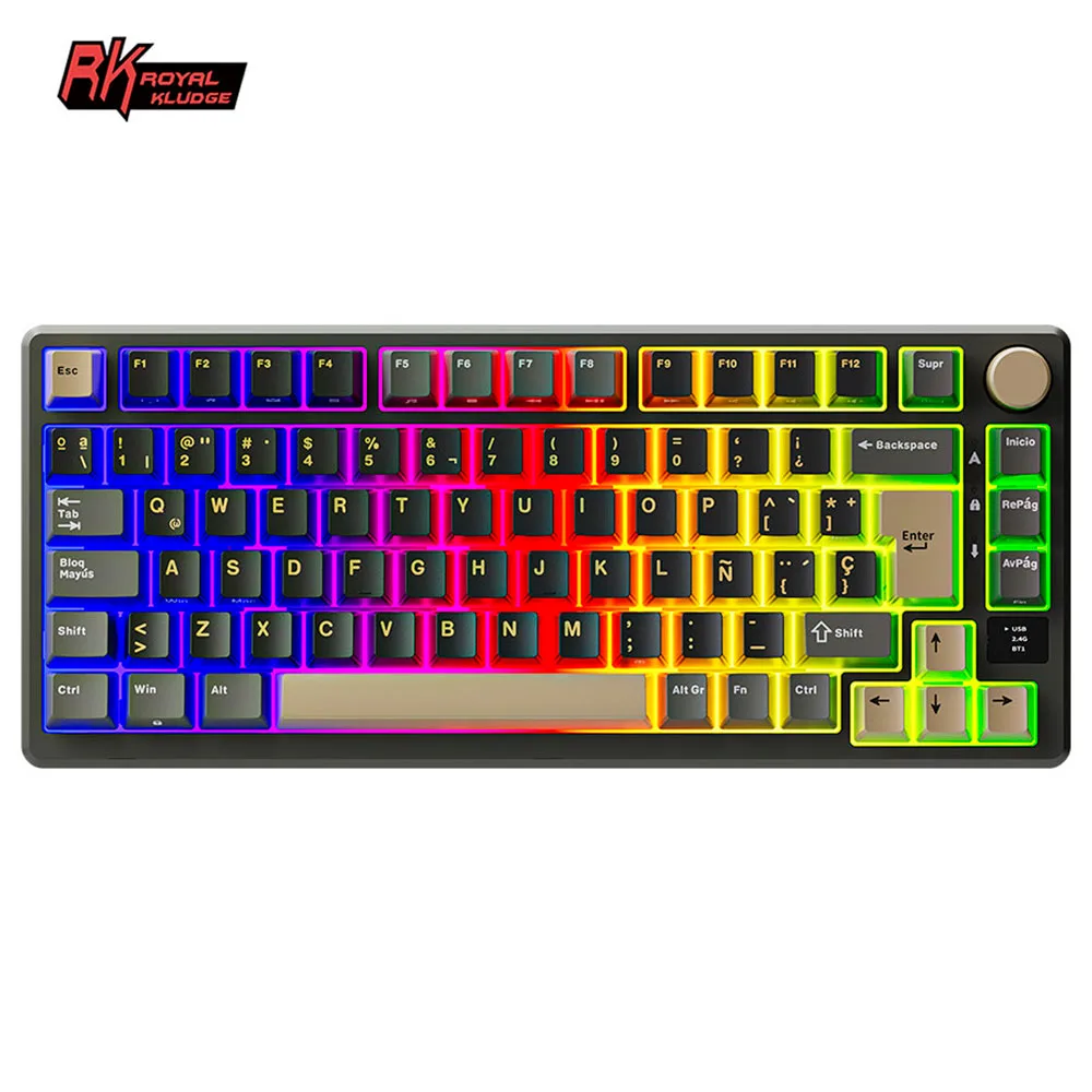 TECLADO ROYAL KLUDGE RK M75 PHANTOM SWITCH SILVER 75