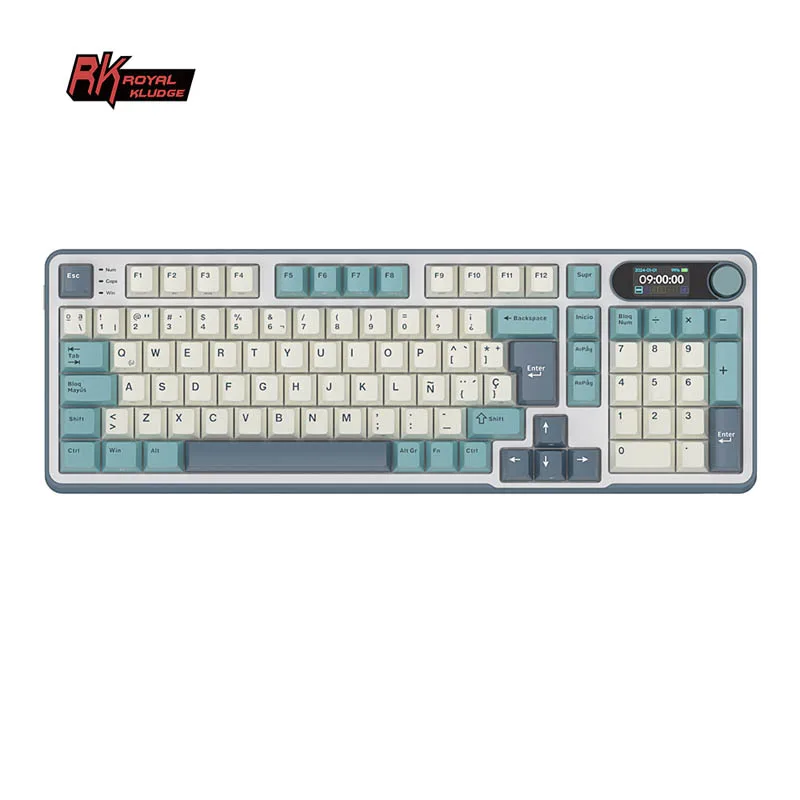 Teclado Royal Kludge Rk S98 Wireless Light Cloud Sw Chartreuse