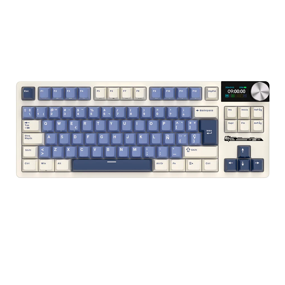 Teclado Royal Kludge Rk S85 Wireless Horizon Blue Sw Cloud