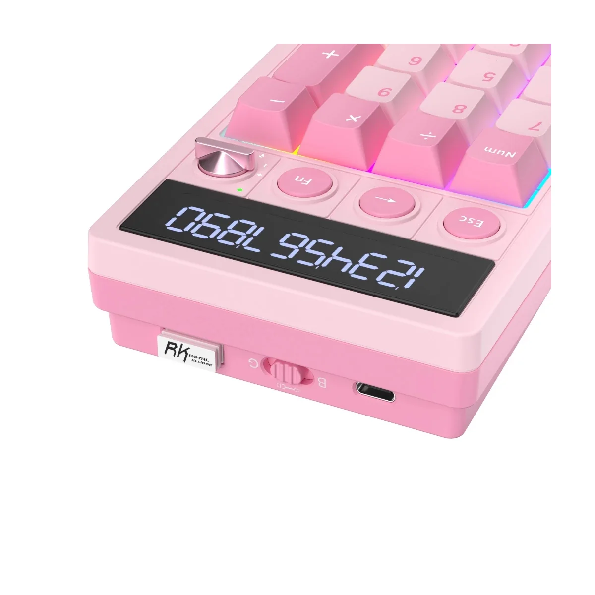Teclado Numerico Royal Kludge Rkm20 Pink Melody Violet Switch Numpad