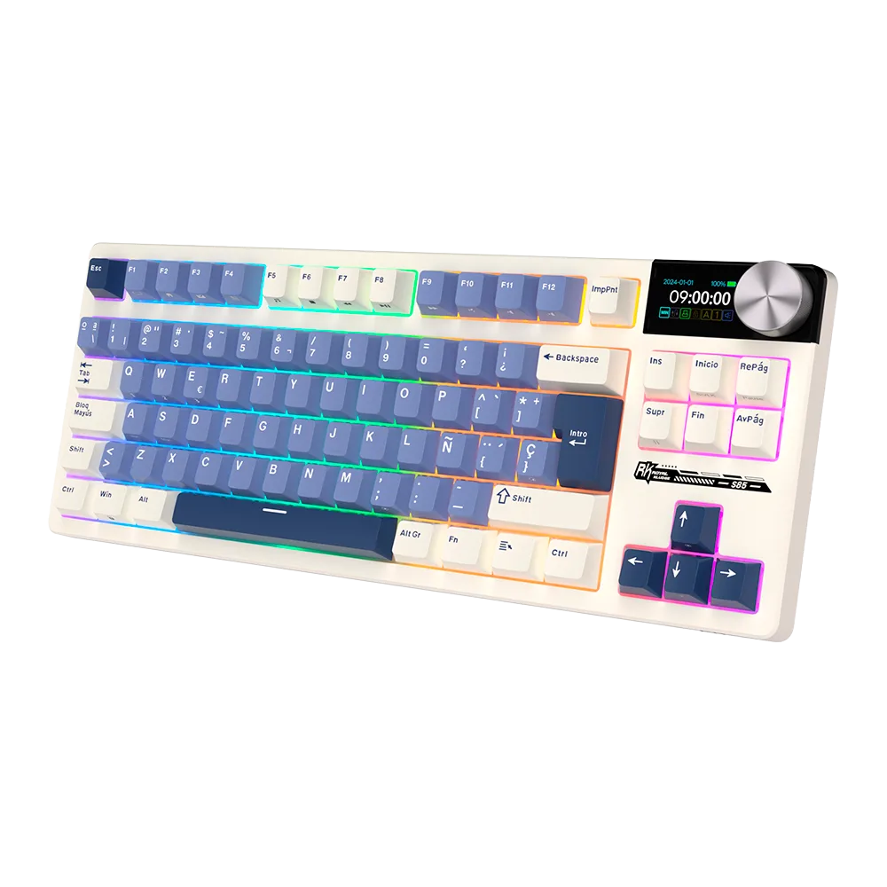 Teclado Royal Kludge Rk S85 Wireless Horizon Blue Sw Cloud