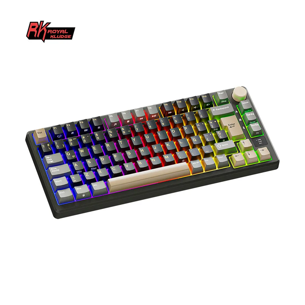 Teclado Royal Kludge Rk M75 Phantom Switch Silver 75