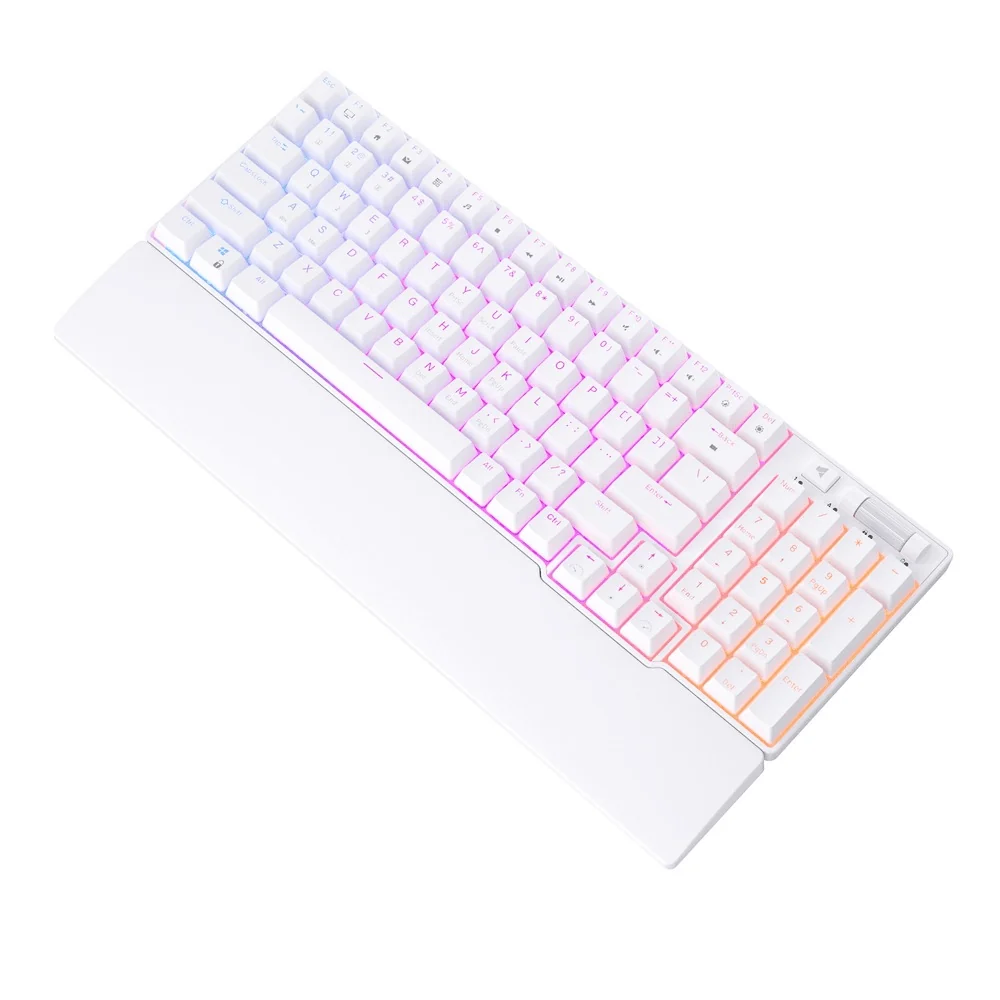Teclado Royal Kludge Rk96 Wireless White Sw Brown 90
