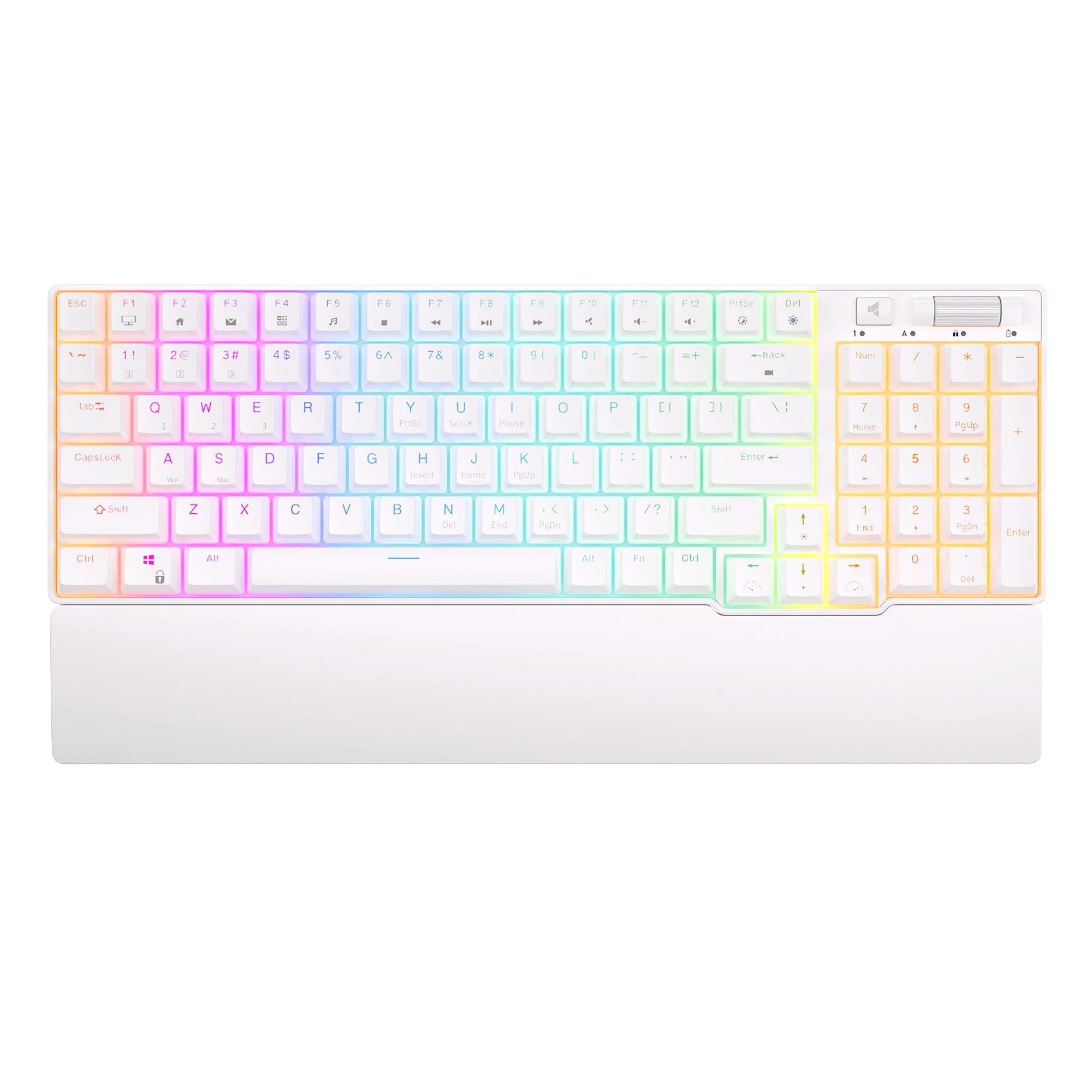 Teclado Royal Kludge Rk96 Wireless White Sw Brown 90