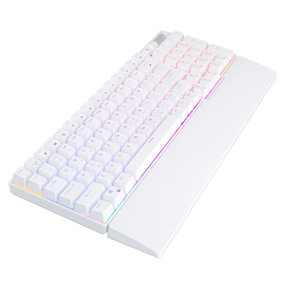 Teclado Royal Kludge Rk96 Wireless White Sw Brown 90