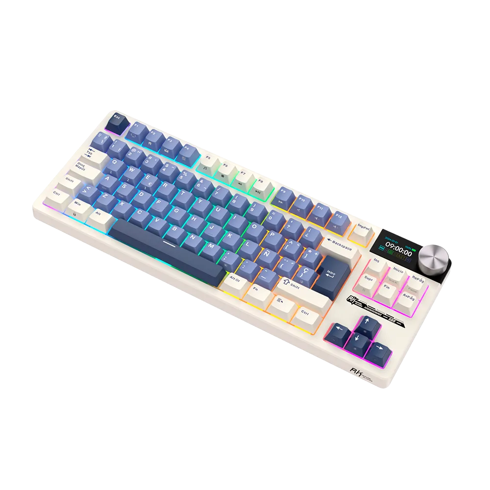 Teclado Royal Kludge Rk S85 Wireless Horizon Blue Sw Beige