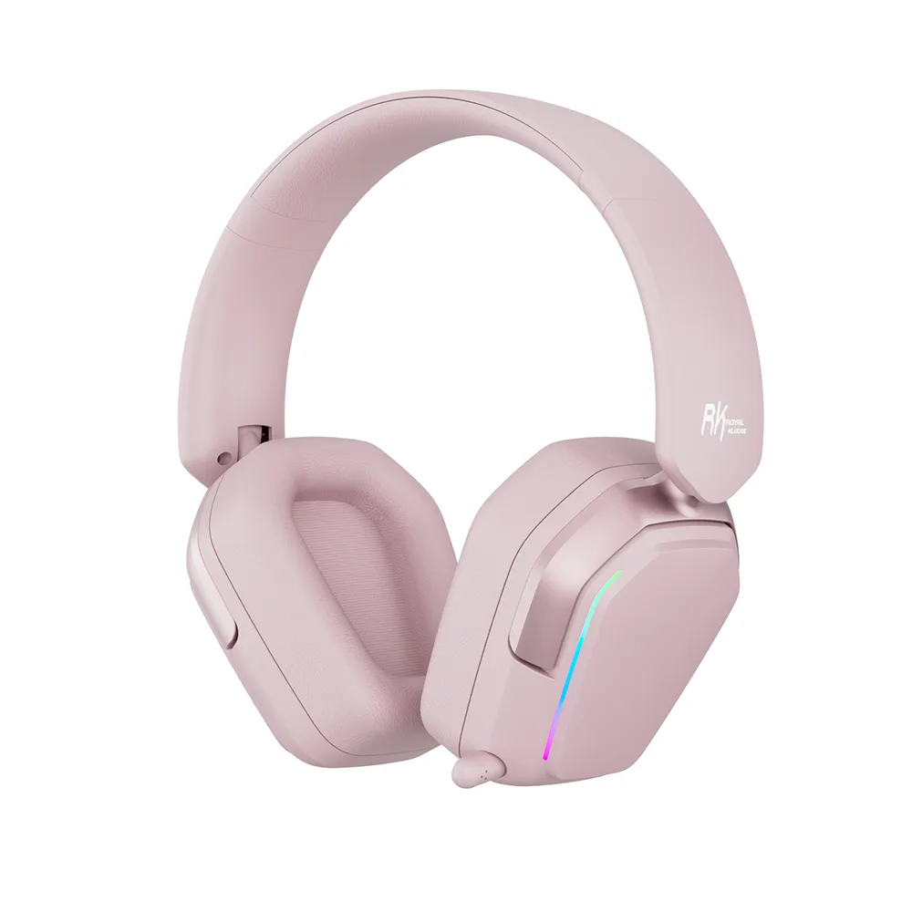 Auricular Wireless Royal Kludge Hg101 Pearl Pink Tri Mode