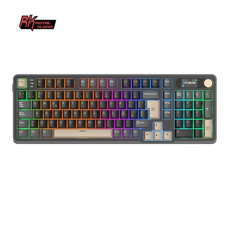 TECLADO ROYAL KLUDGE RK S98 WIRELESS PHANTOM SW BEIGE
