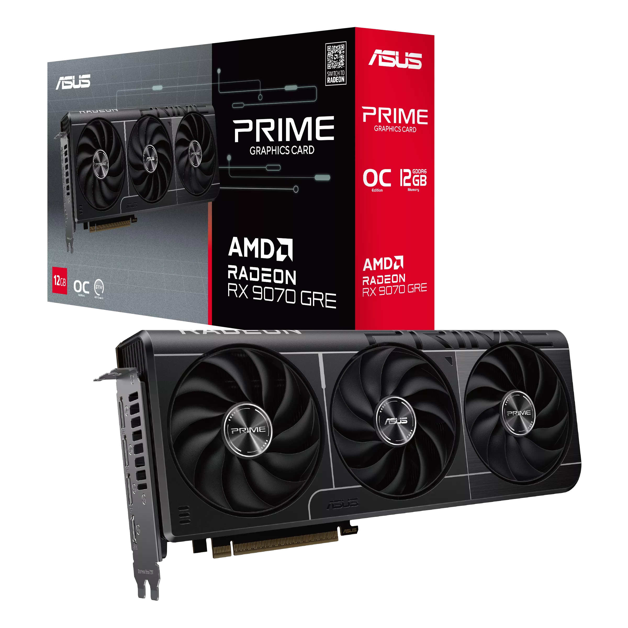 PLACA DE VIDEO ASUS PRIME RADEON RX 9070 GRE EVO OC EDITION 12GB GDDR6