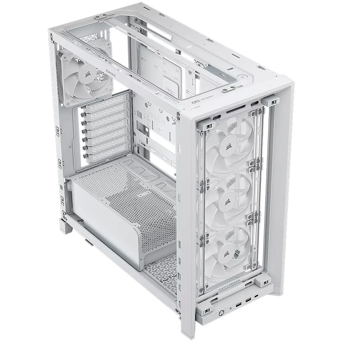 Gabinete Frame 4000d Rs Wood White Corsair