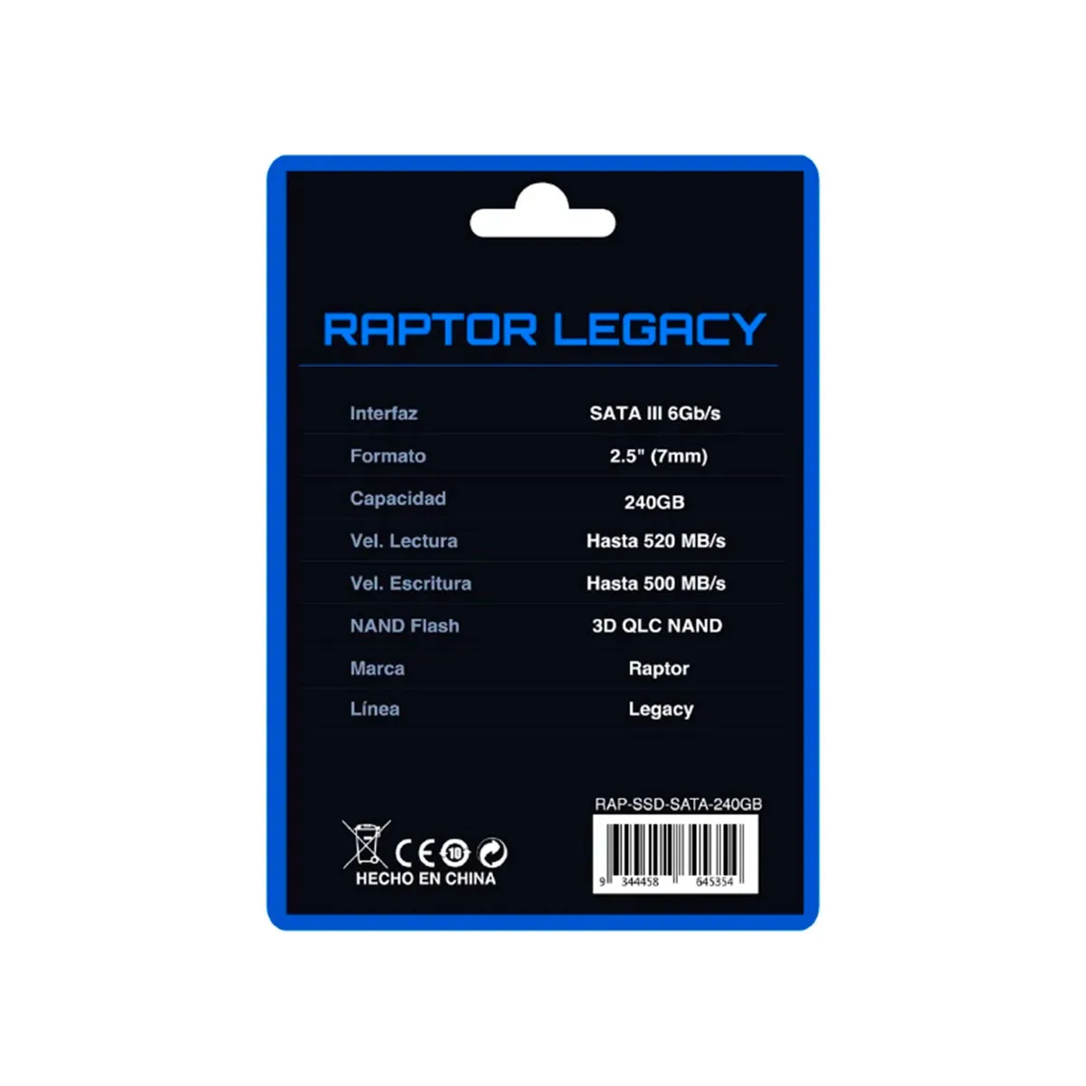 Disco Ssd 240gb Legacy Sata Raptor