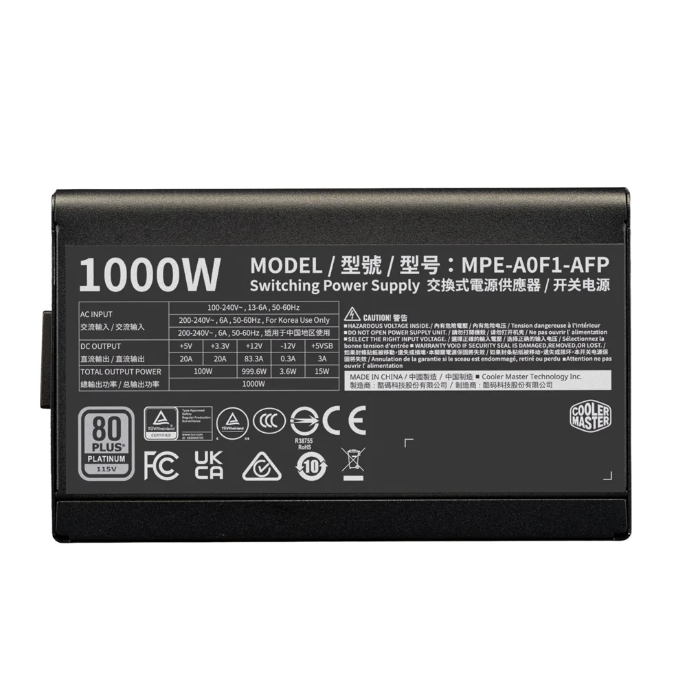 Fuente Cooler Master Elite Platinum 1000w