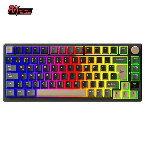 Teclado Royal Kludge Rk M75 Phantom Switch Silver 75